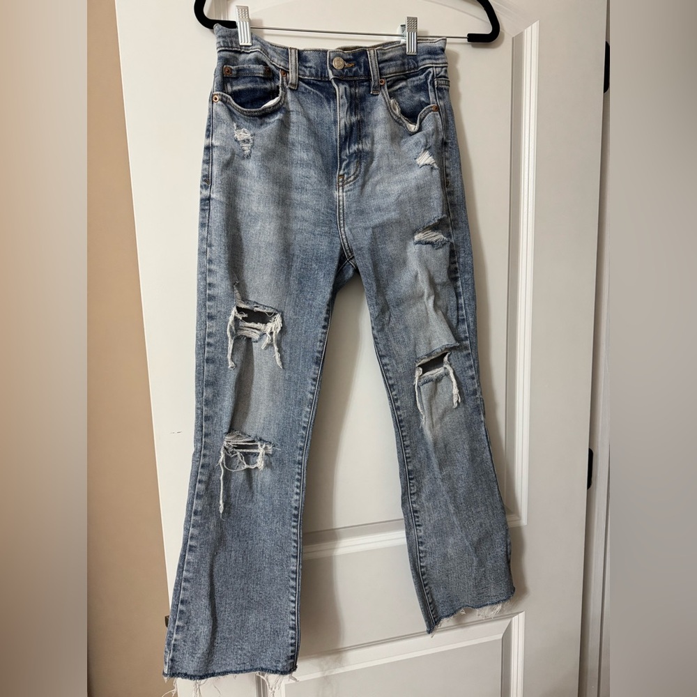 Daze cropped rip jeans